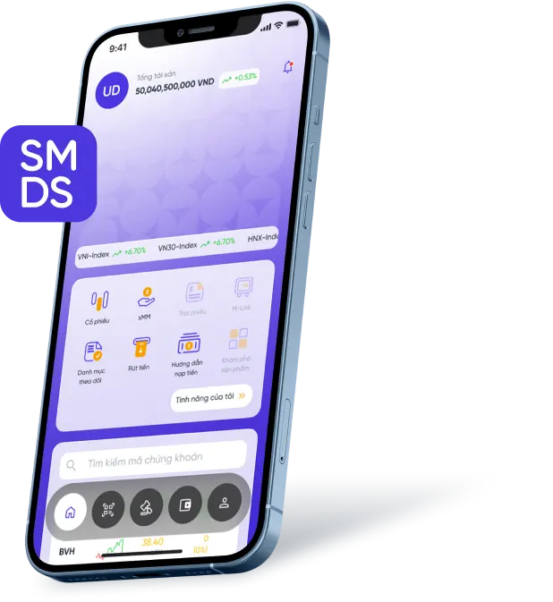 App giao dịch chứng khoán SmartMind